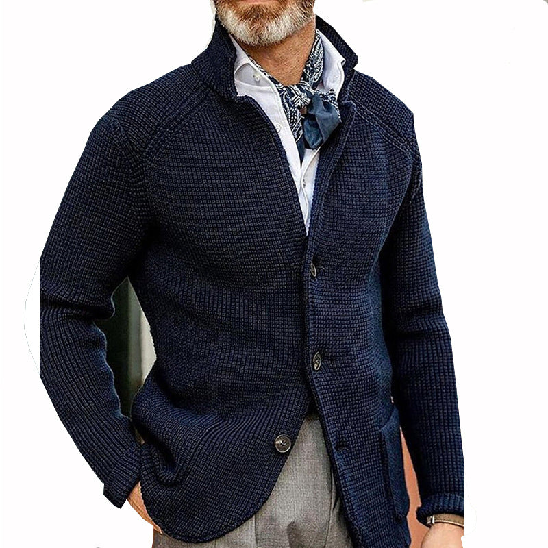 Veste de sweater en lapelle tricotée pour homme d'automne et d'hiver d'Amazon