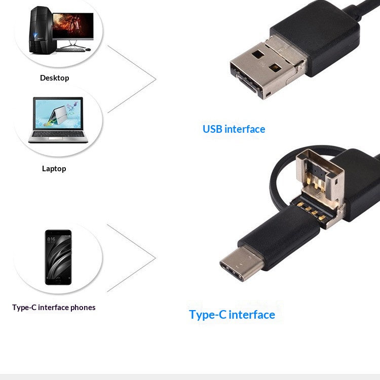 Caméra endoscope pour téléphones portables de qualité industrielle