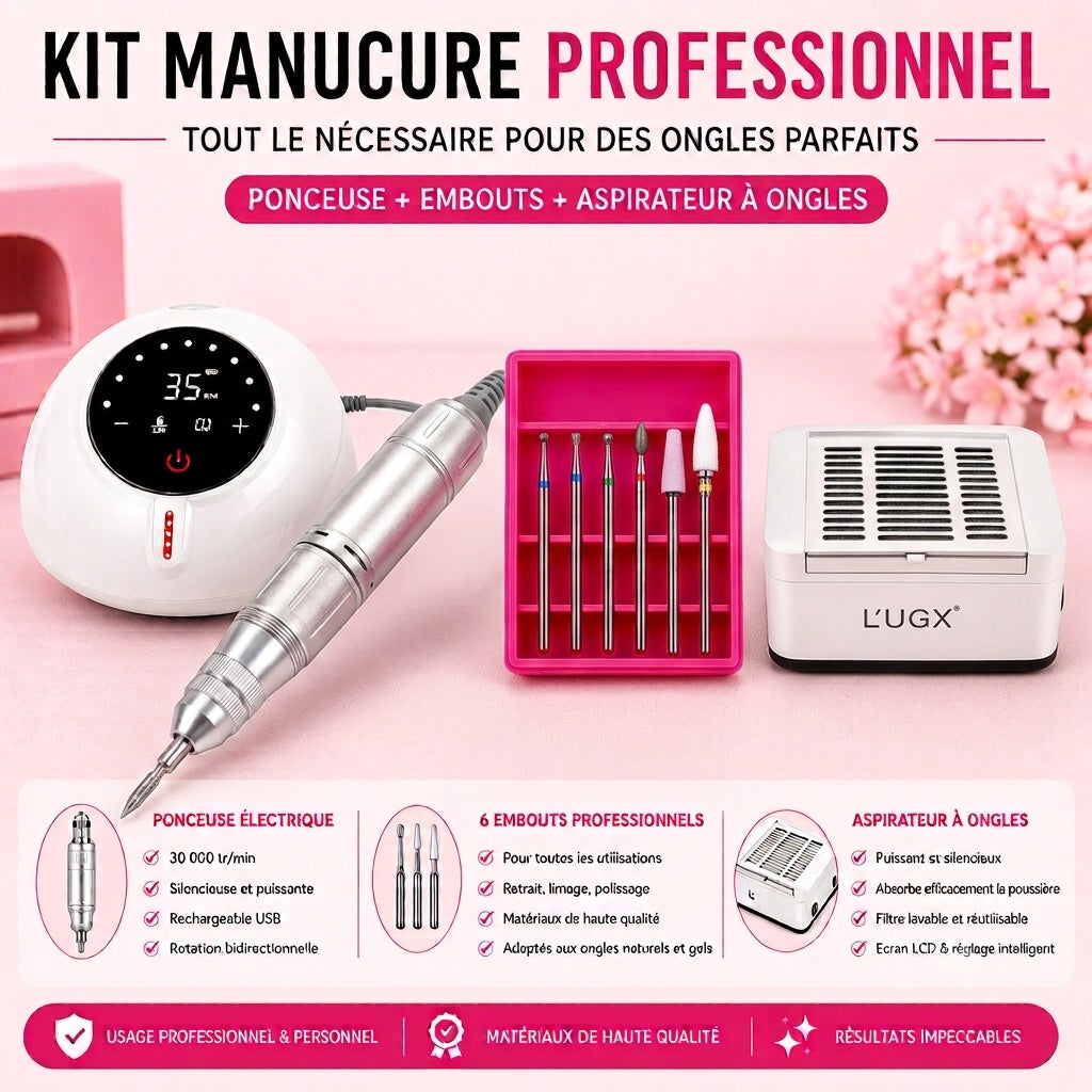 Filière à ongles avec fonctionnement silencieux de batterie rechargeable