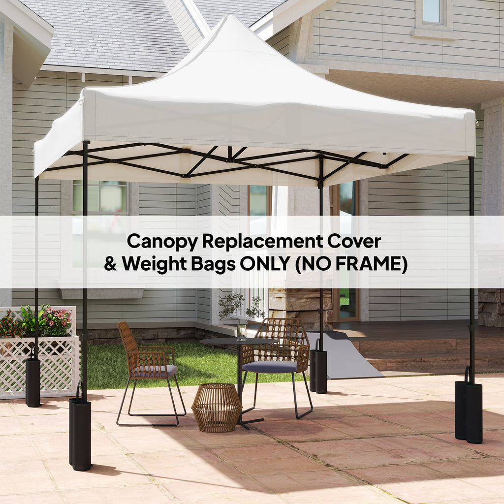 10 x 10 Canopée de remplacement Top pour Pop Up Canopy Tente avec 4 sacs de sable