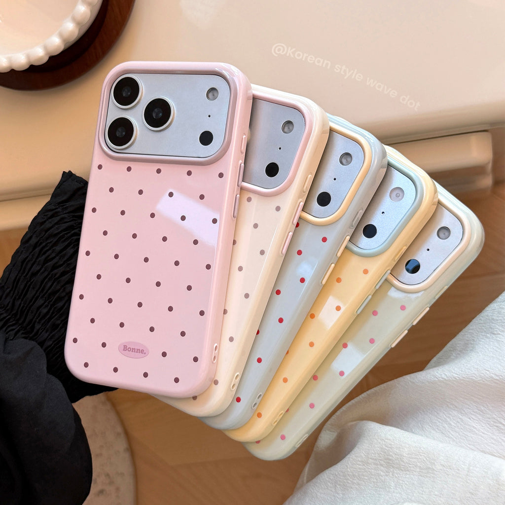 Bloc de couleur Polka-dot Étui de téléphone anti-drop