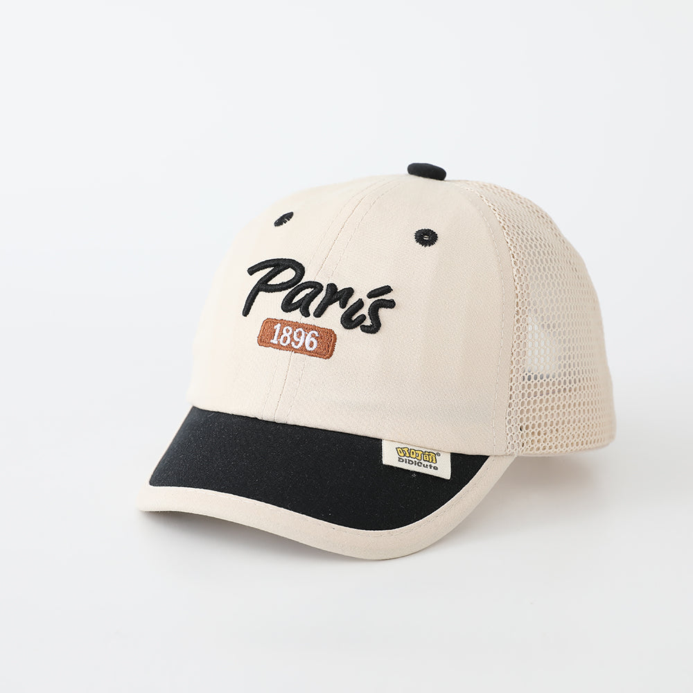 Lettre brodée d'été pour enfants multicolores 1896 Mesh Respirant Casquette de baseball pour Bab