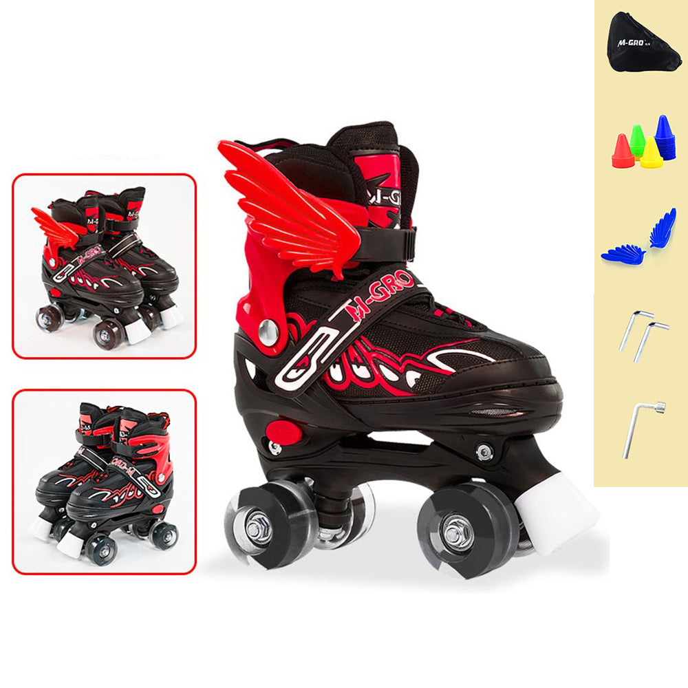 Enfants Patins réglables Roller Patins Garçons Filles Roller enfant 4 roues Sports de plein air S