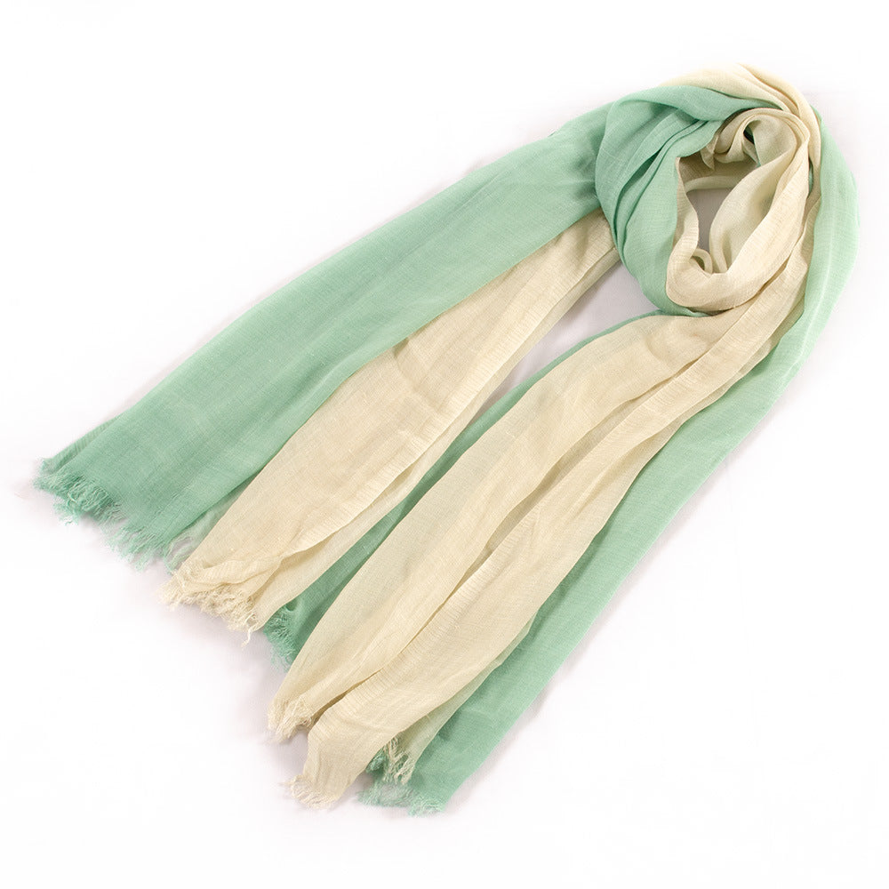 Grande écharpe douce chaud en coton Tassel