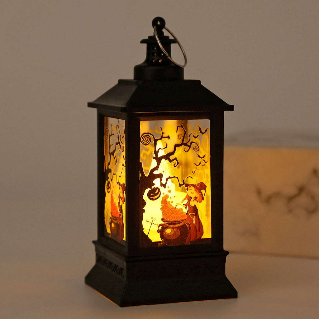 Halloween Props Portable Pumpkin Lanterne Retro Style Lanterne Atmosphère Scène A