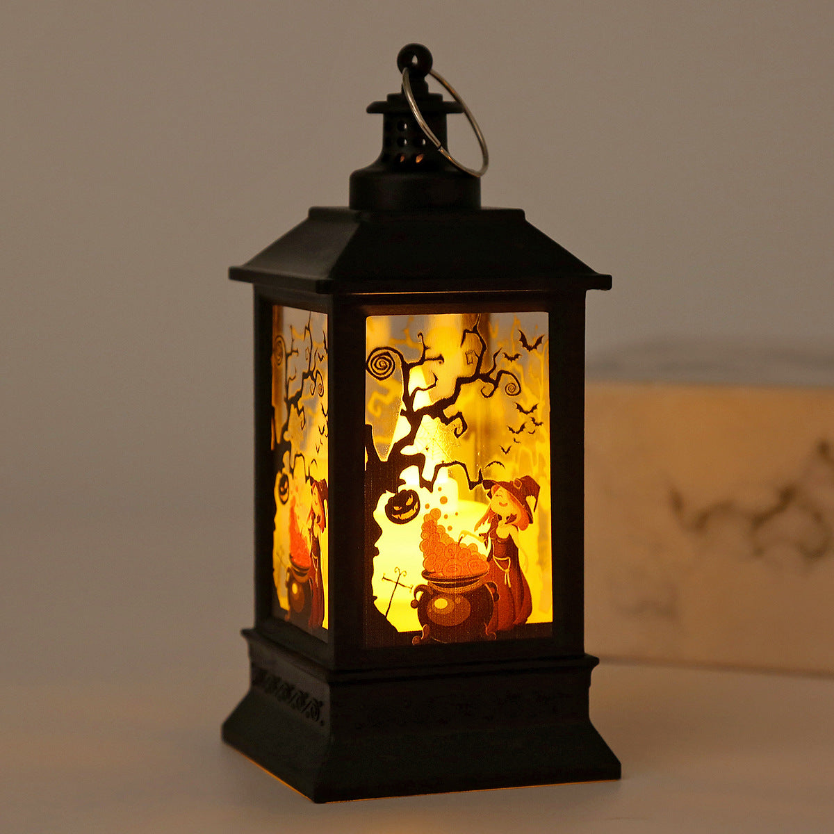 Halloween Props Portable Pumpkin Lanterne Retro Style Lanterne Atmosphère Scène A