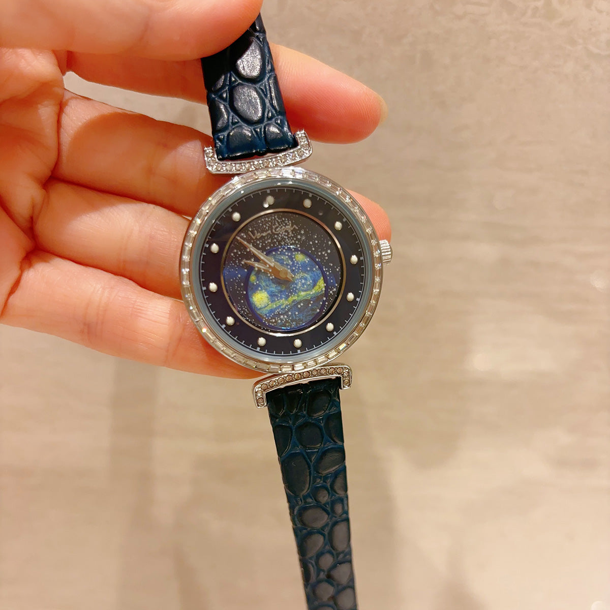 VAN GOGH Geneva Series Petites secondes Bracelet en cuir à la main Montres pour femmes