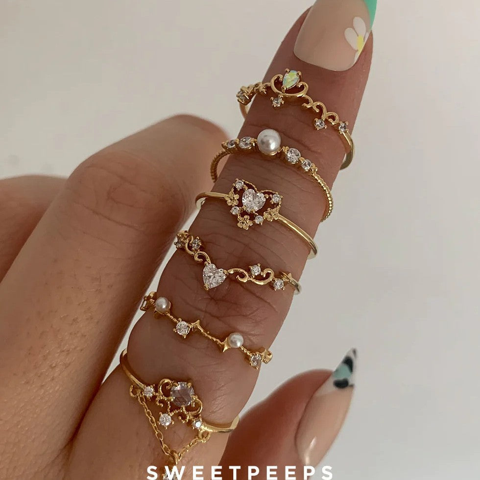 Bague en diamant vintage style français pour femmes