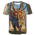 T-shirt Casual à manches courtes pour enfants Dinosaur Series
