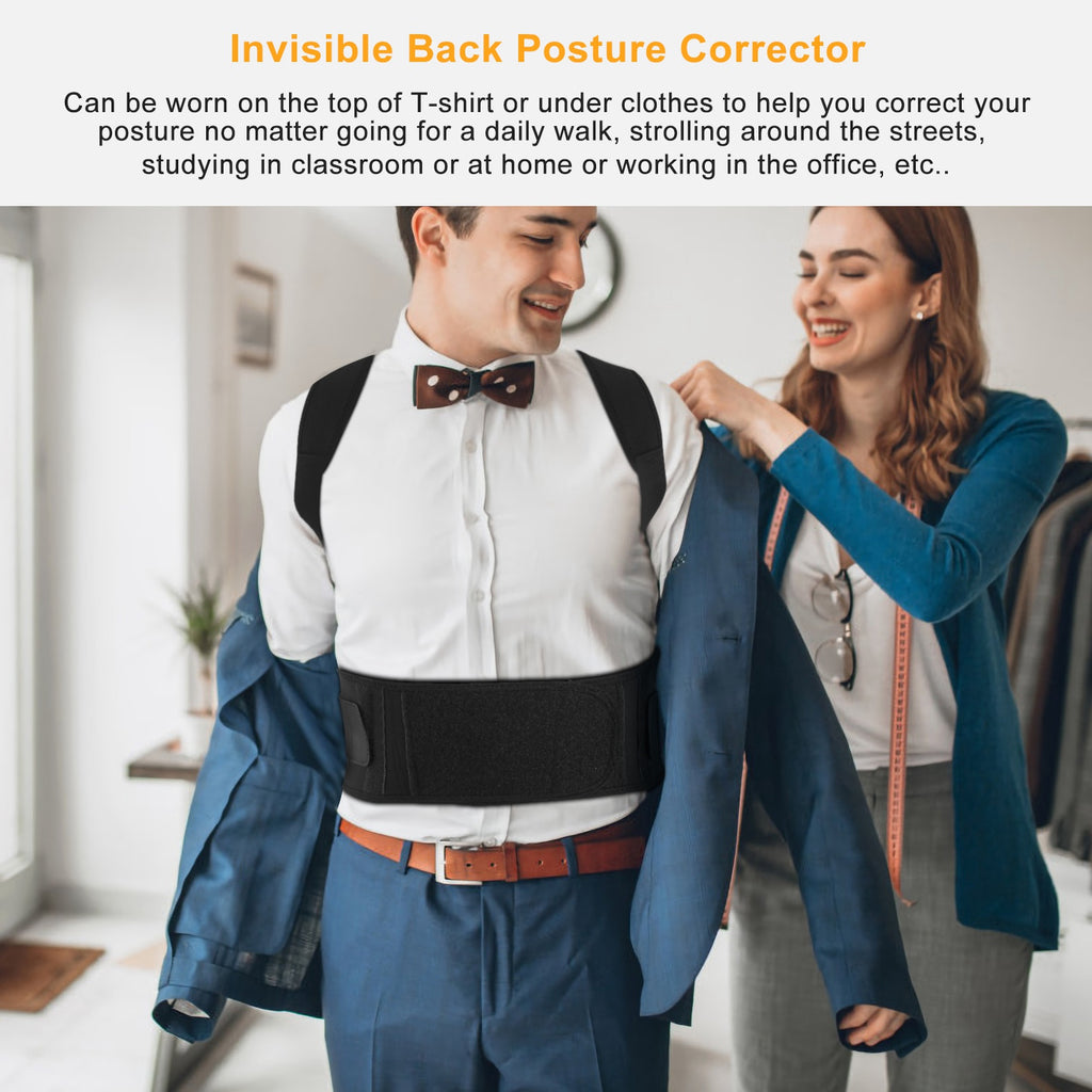 Unisex Posture Corrector Magnetic Lumbar Back Support Posture Belt Adjustable Upper