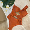 Maillot de bain étanche à une épaule avec design push-up et coupe