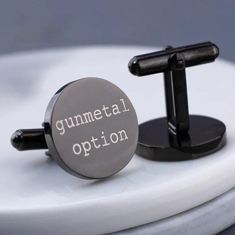 Men's Suit High-grade Cufflinks Gravured Name Pattern Cufflinks