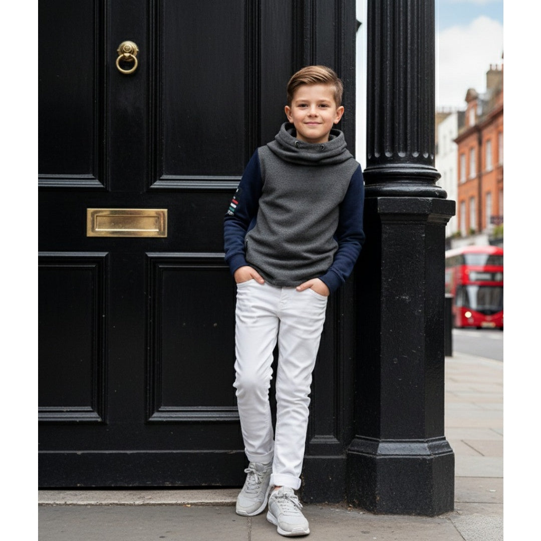 Garçons Printemps Hoodie Casual Sweatshirt Pullover Enfants Streetwear Jumper Age 3-14Ys