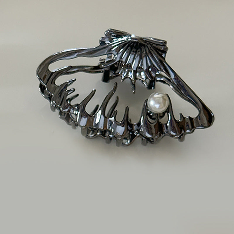 Clip de cheveux métallisé de luxe Hollow Shell