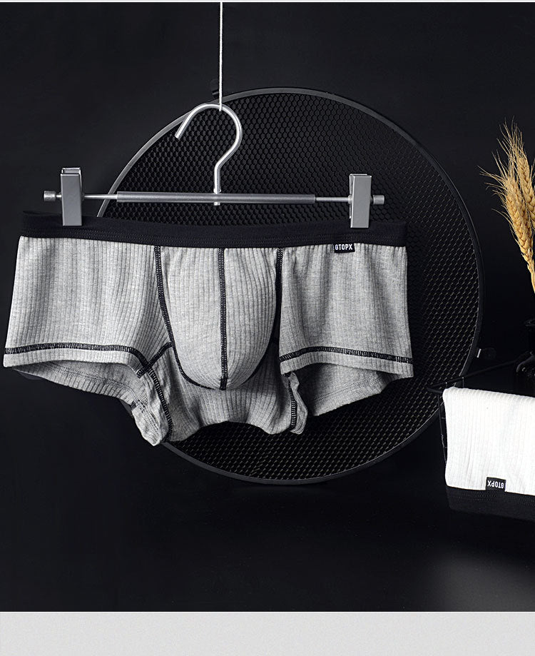 Sous-vêtements pour hommes minces respirant simple couche U Convex Boxer