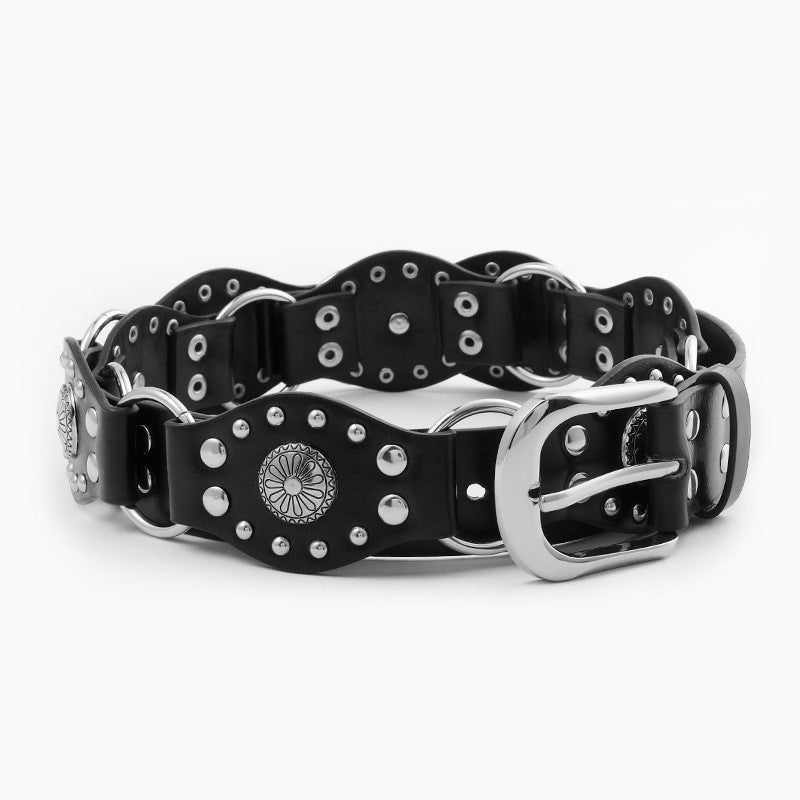 Rivet Punk large ceinture mode et polyvalent style vintage