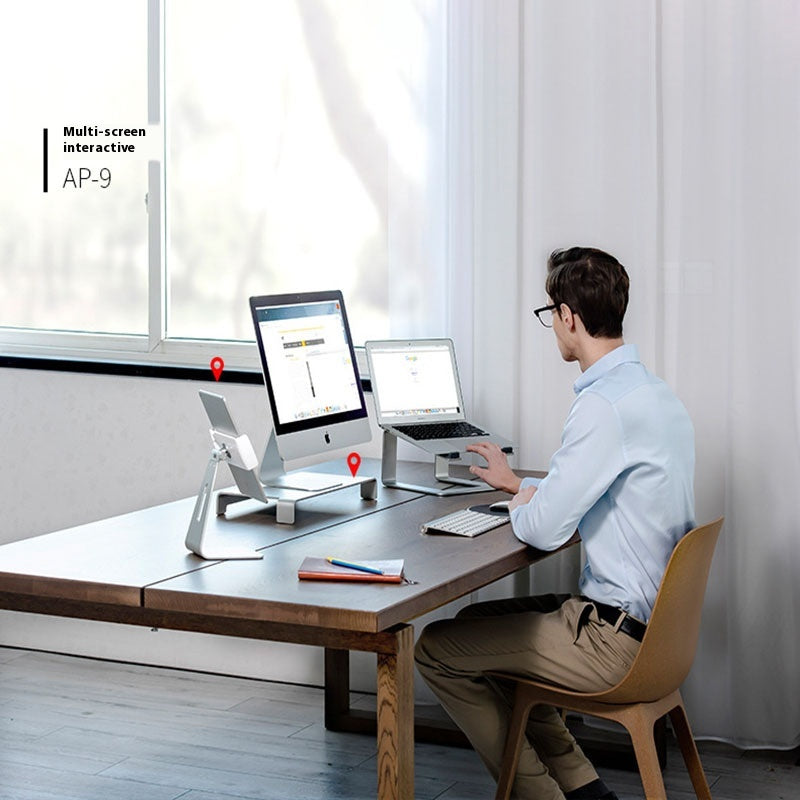 Riser de bureau en alliage d'aluminium pour ordinateur portable