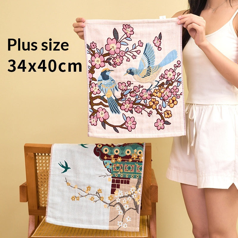 Pure Cotton Gauze carré serviette douce absorbante et faite entièrement de coton pour usage domestique
