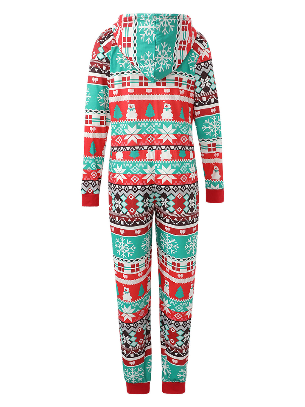 Imprimerie à capuchon de Noël Romper Maison porter une seule pièce Parent-enfant Outfit