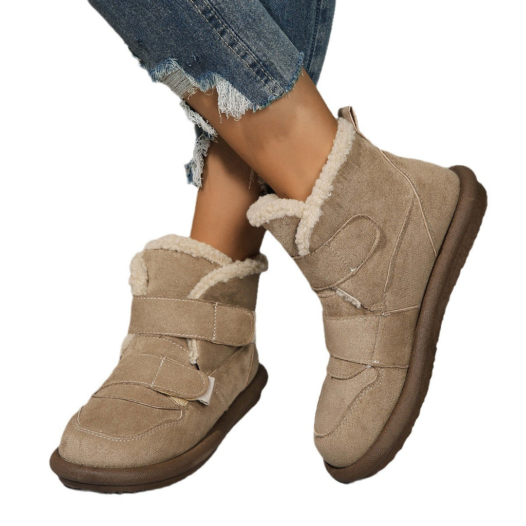 Bottes de neige chaudes doublées de polaire pour femmes