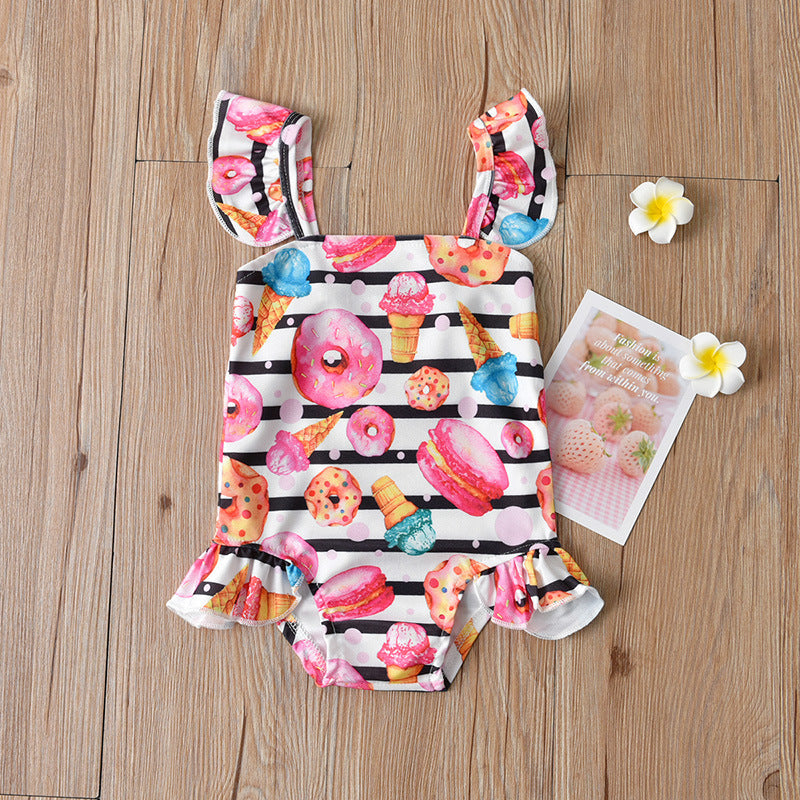 Maillot de bain de Donut Girl rayé
