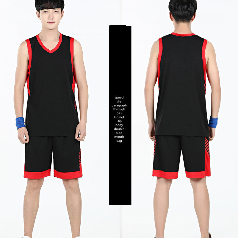Basketball Sports costumes masculins occasionnels d'été porter sans manches mince vest shorts de course S