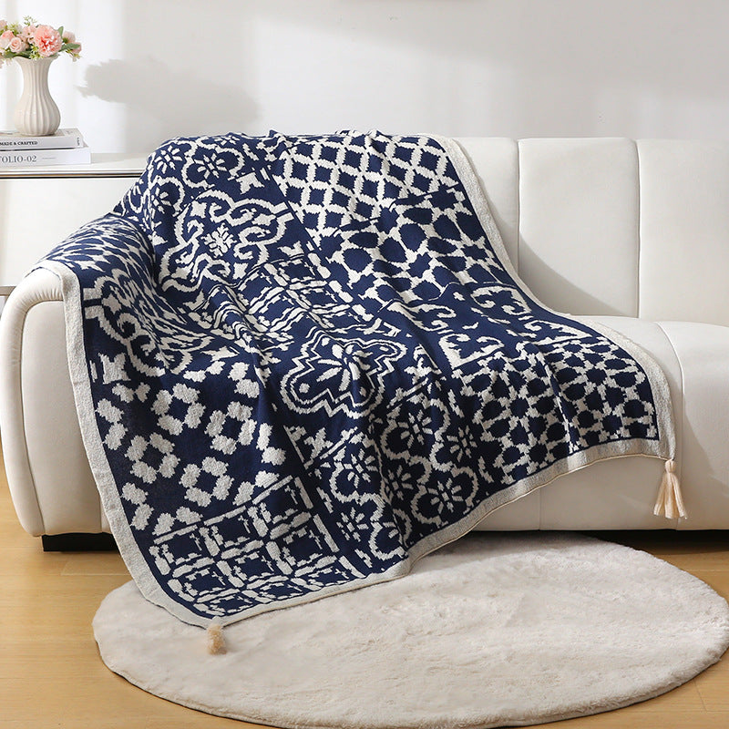 Blanket de Sofa à motif géométrique Bohème