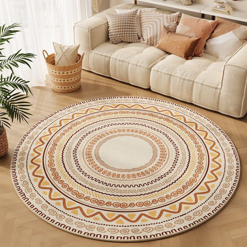 Rug rond de style bohème du ménage