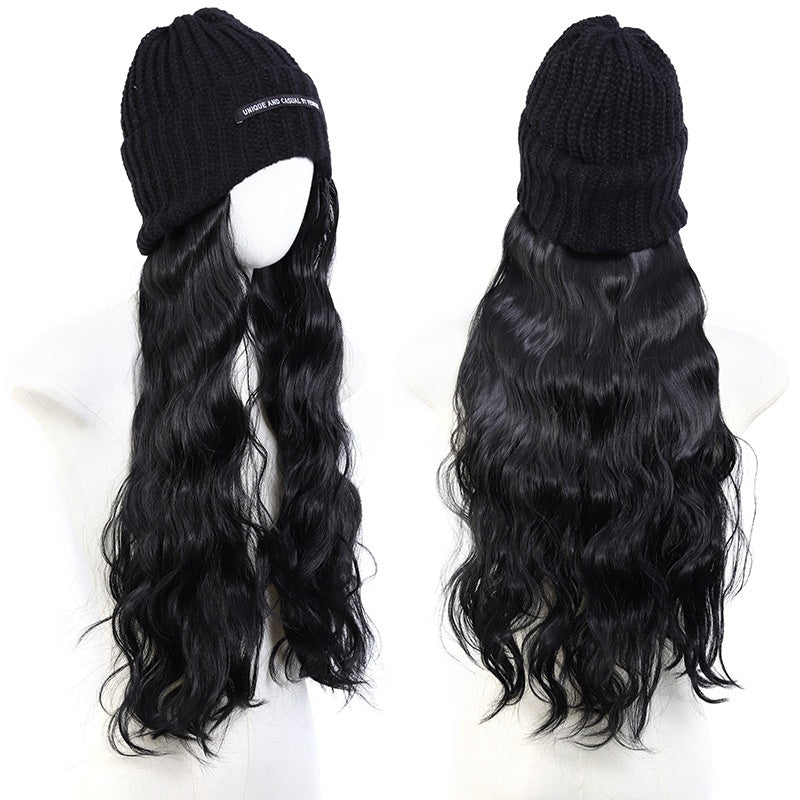 Chapeau lettre Chapeau tricoté longue une pièce chimique fibre synthétique perruque