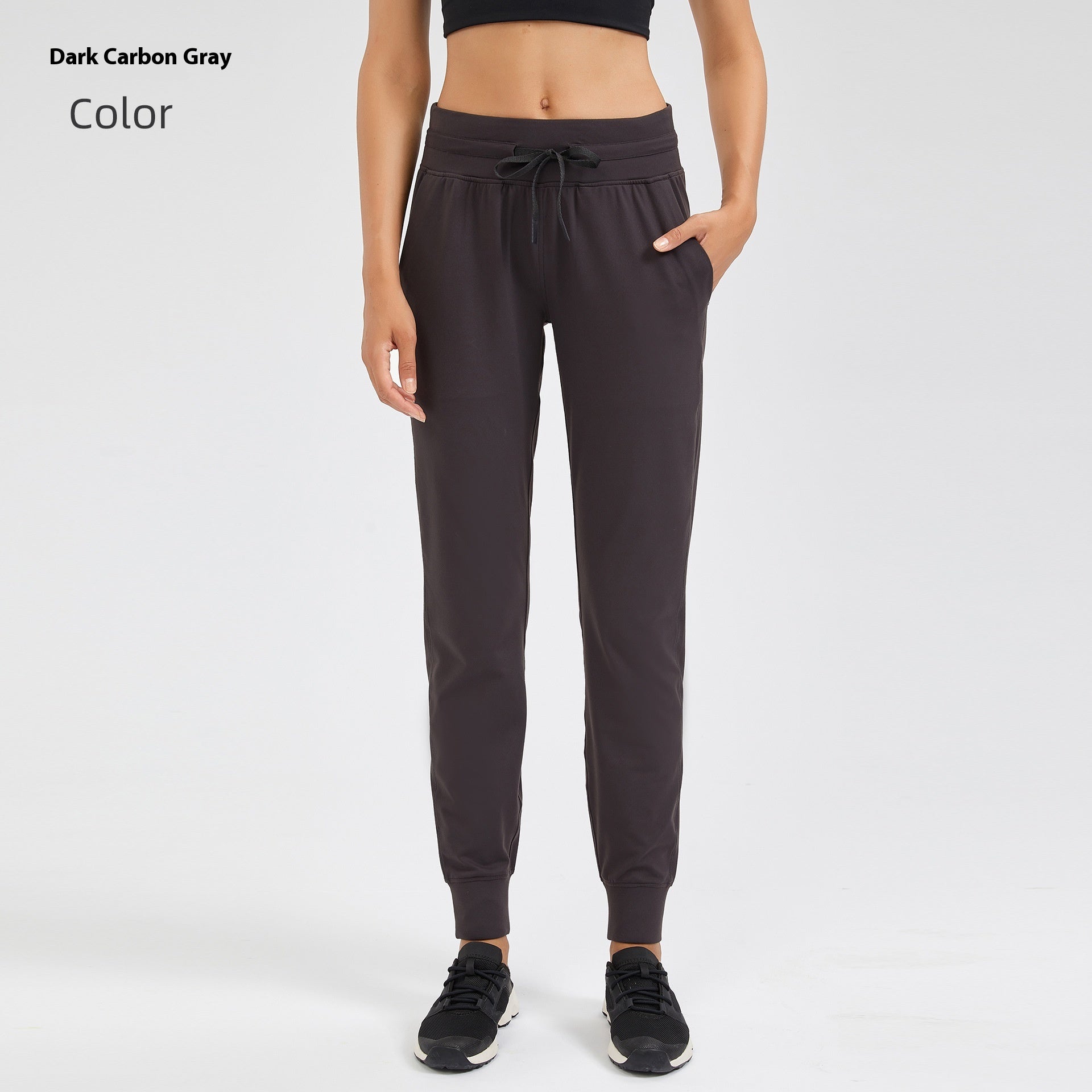 Pantalon de yoga haute taille pour femmes Drawstring Quick-drying Elastic Running Fitness