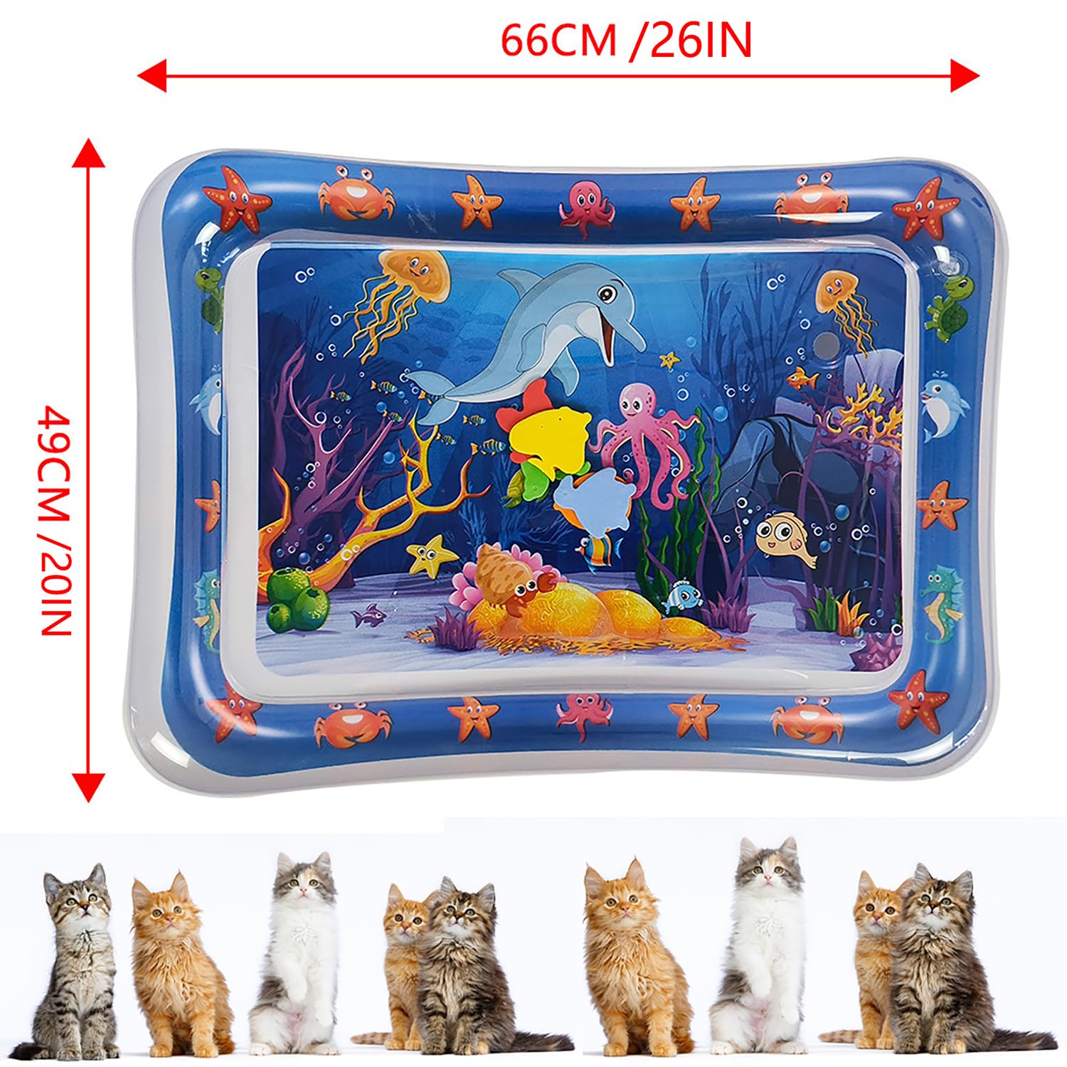 Tapis d'eau pour chats épais 2 pièces
