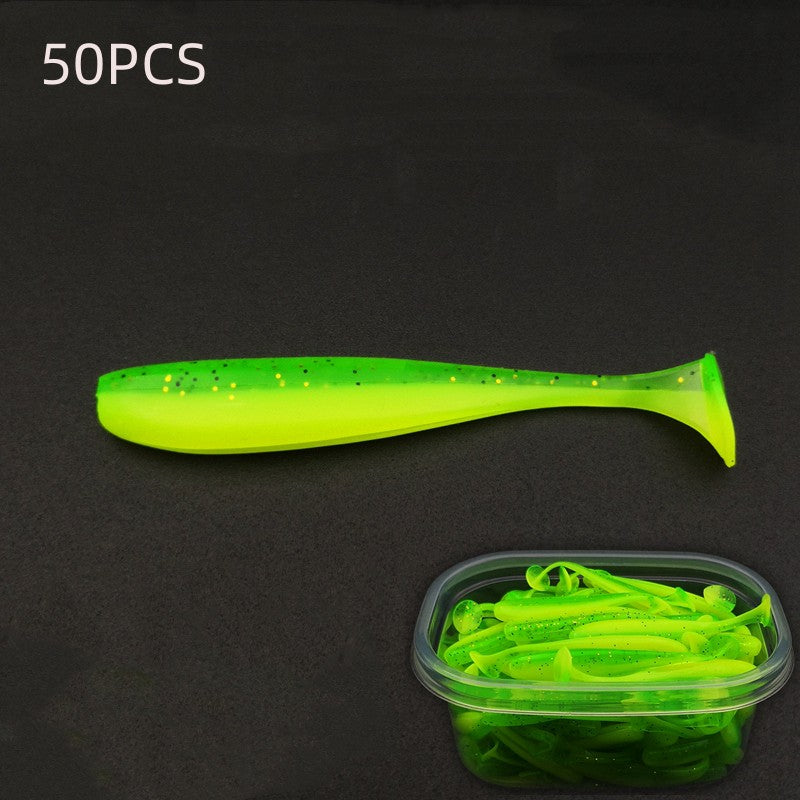 Luya T Tail Soft Bait Sea Fishing Freshwater Head Hook Mandarin Fish Bass Dummy Bait
