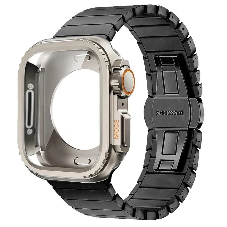 Bracelet de montre en métal pour papillon en acier inoxydable