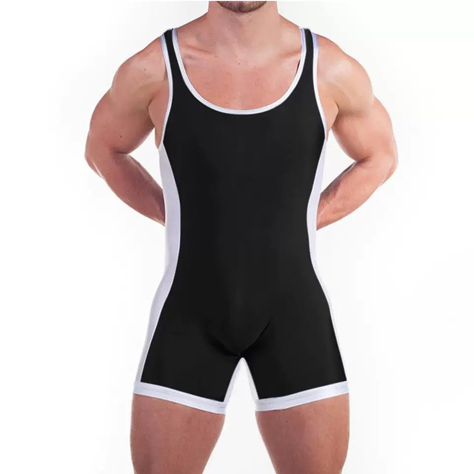 Homme Lutte Singlet Sans manches Bodysuit