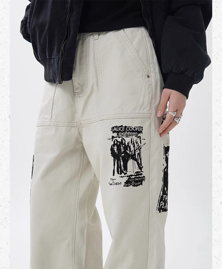 Hip Hop Imprimer Jeans Printemps Homme