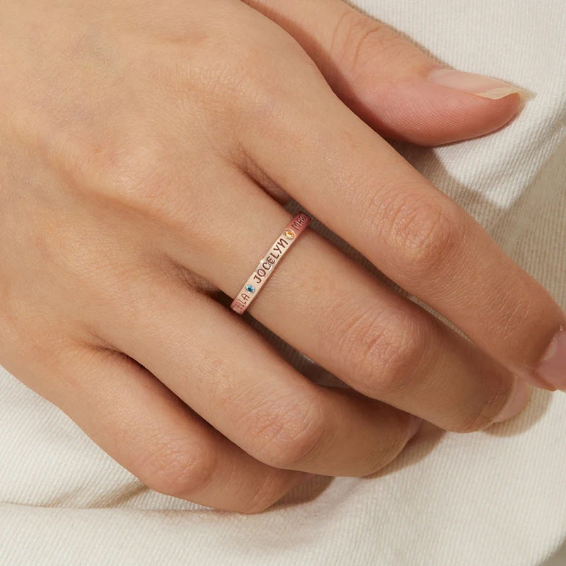 Bague en acier inoxydable de conception minimaliste