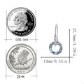 Austrian Crystal S925 Silver Universe Bague avec boucles d'oreilles diamantées