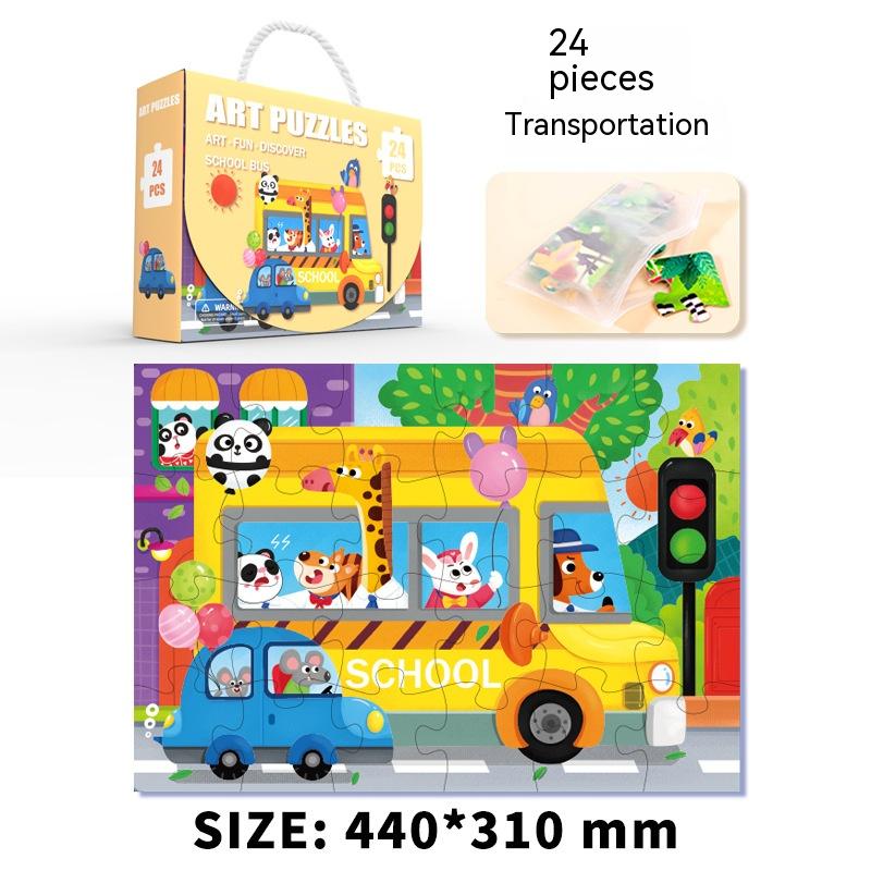 Boîte cadeau Puzzle portable Jouets éducatifs pour l'éducation précoce