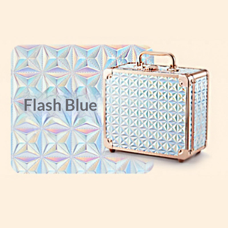 Boîtier cosmétique de grande capacité avec éclairage magnétique et rangement miroir