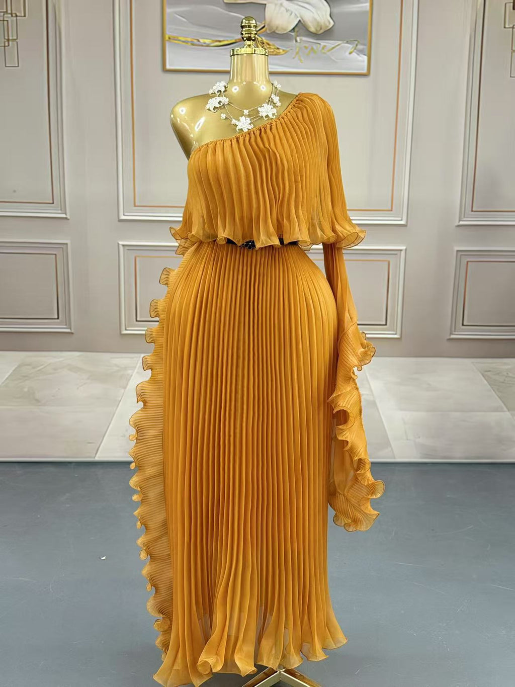 Robe de soirée élégante à une épaule mode
