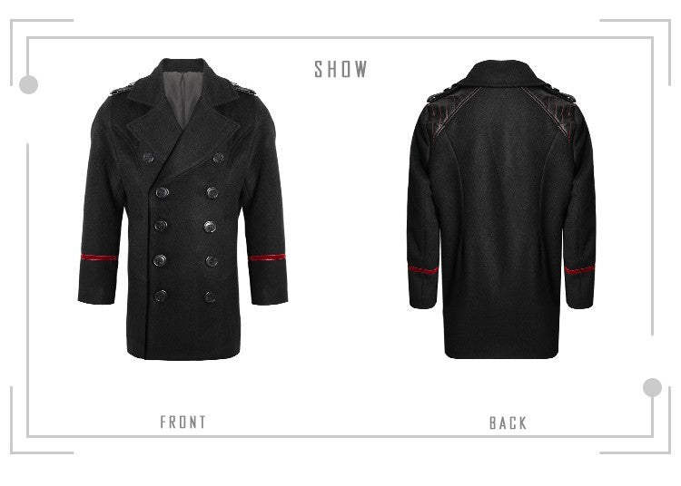 Garçons Noir Smart Casual Cashmere Coat Vert Style militaire Woolen Veste 3-9Y