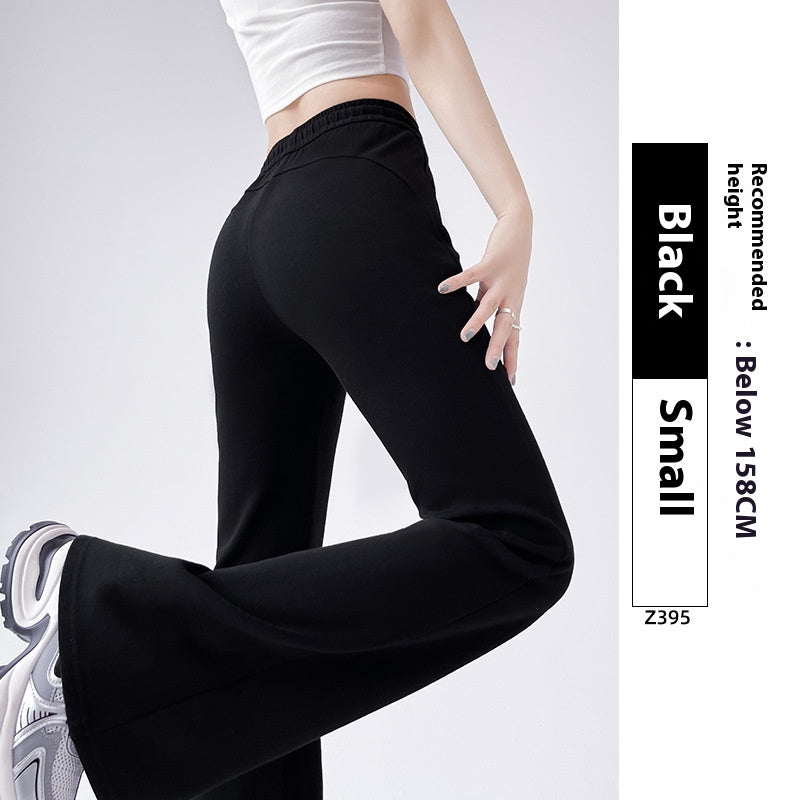 Pantalons de sport légèrement évasés doublés de polaires Pantalons de sport féminins de printemps et d'automne