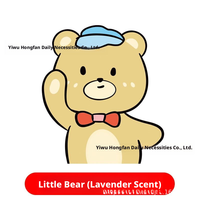 Autocollant désodorisant-Petit ours jaune-arôme de lavande-un *[Travaux]