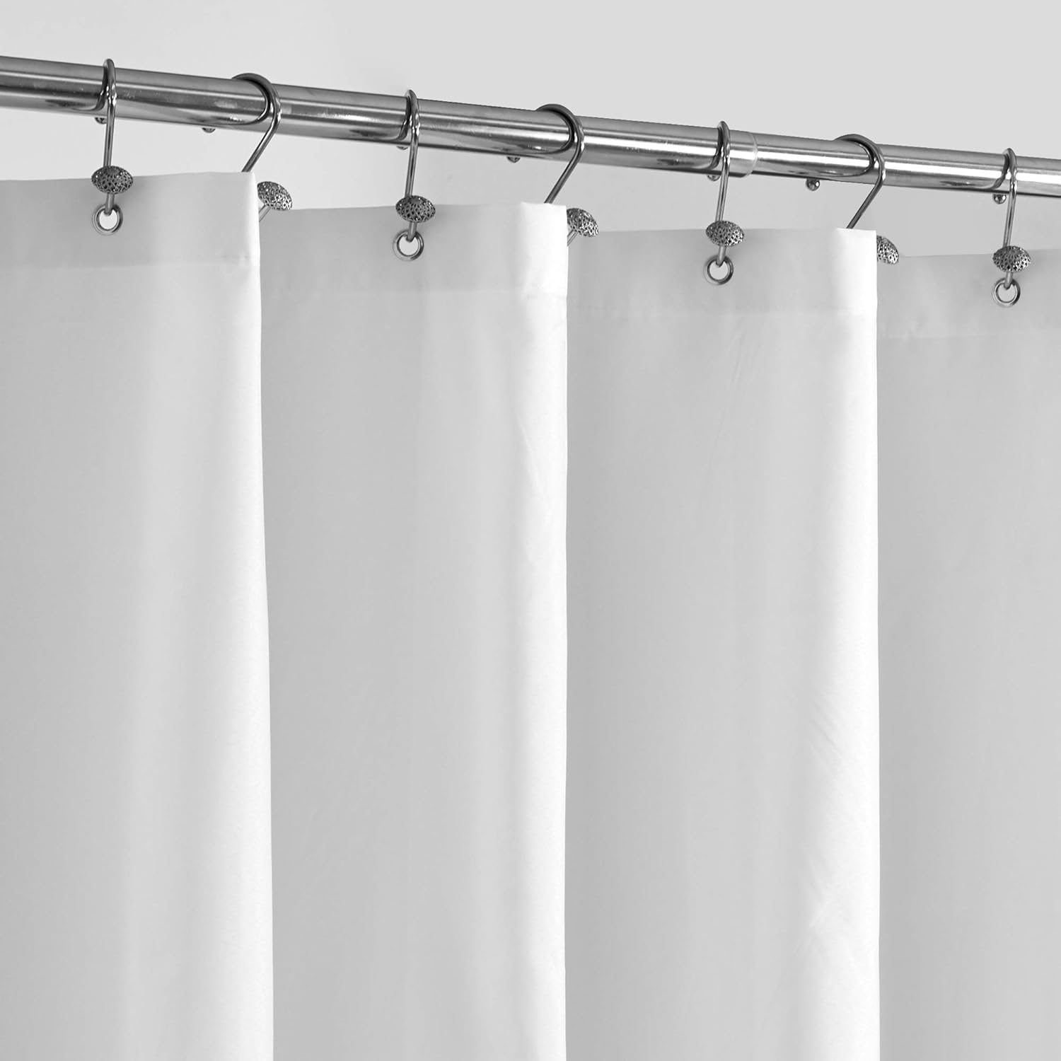 Rideau de douche en tissu imperméable blanc 72 X 72 pouces Rideau de douche durable