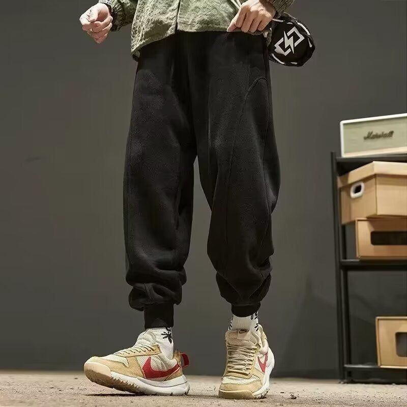 Pantalons de sport de reliure de jambes Solid Color Casual