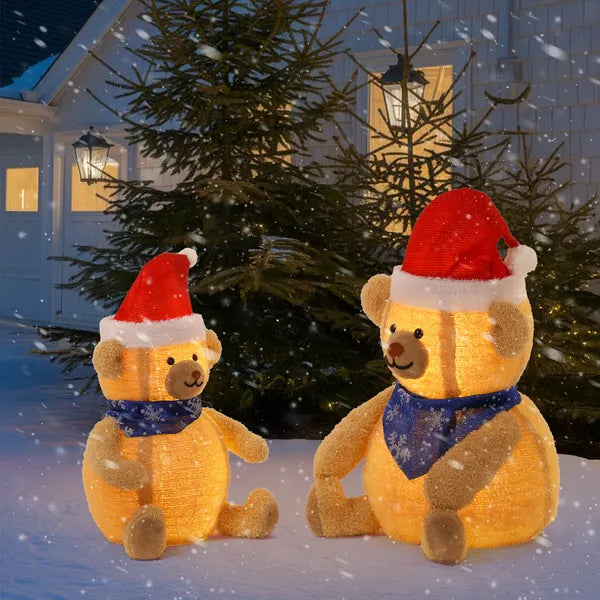 Lot de 2 Décorations de Noël pour ours en peluche