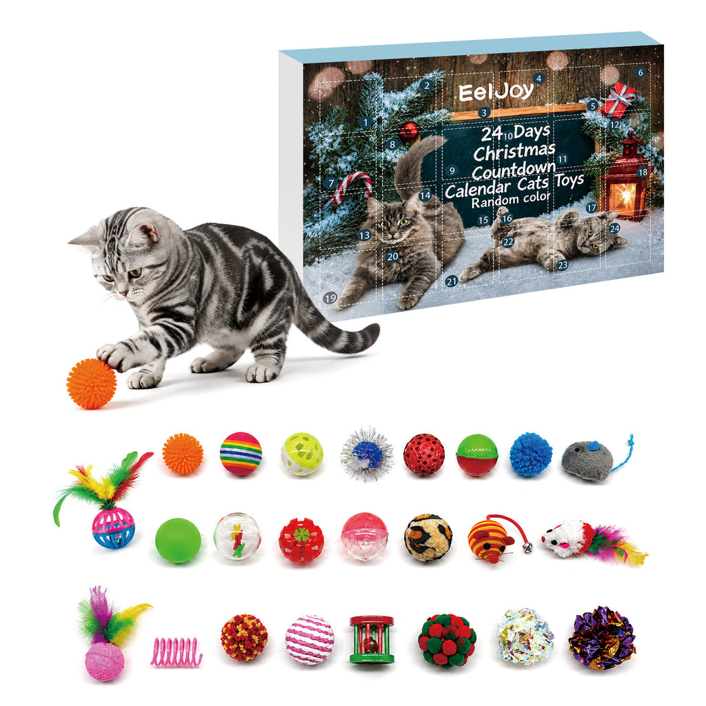 AelJoy 24-Jour Noël Calendrier de l'Avent Jouet de chat