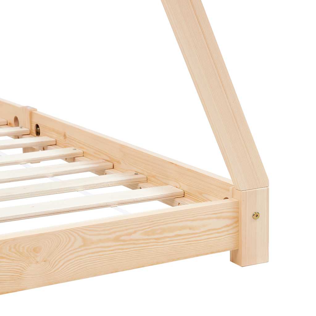 Lit pour enfants Cadre en bois de pin massif Cadre en bois de pin massif
