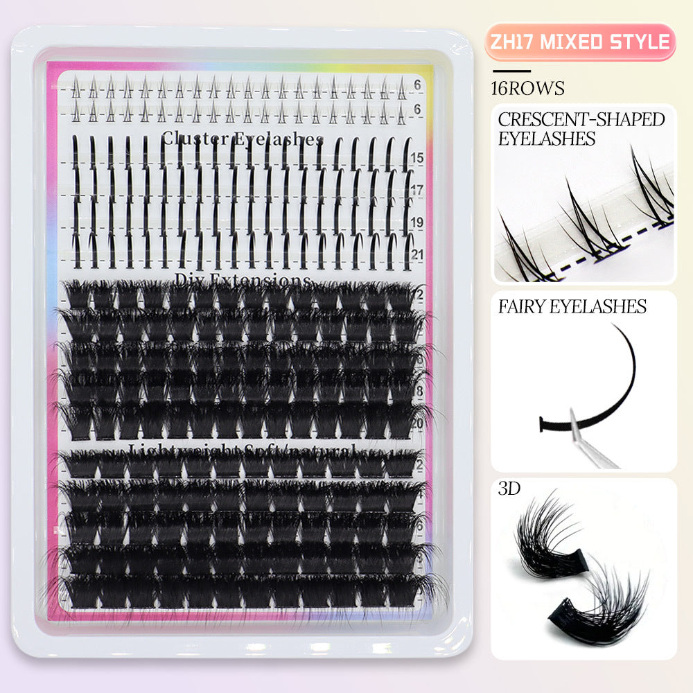 Faux cils segmentés de style féodal et mal emballés