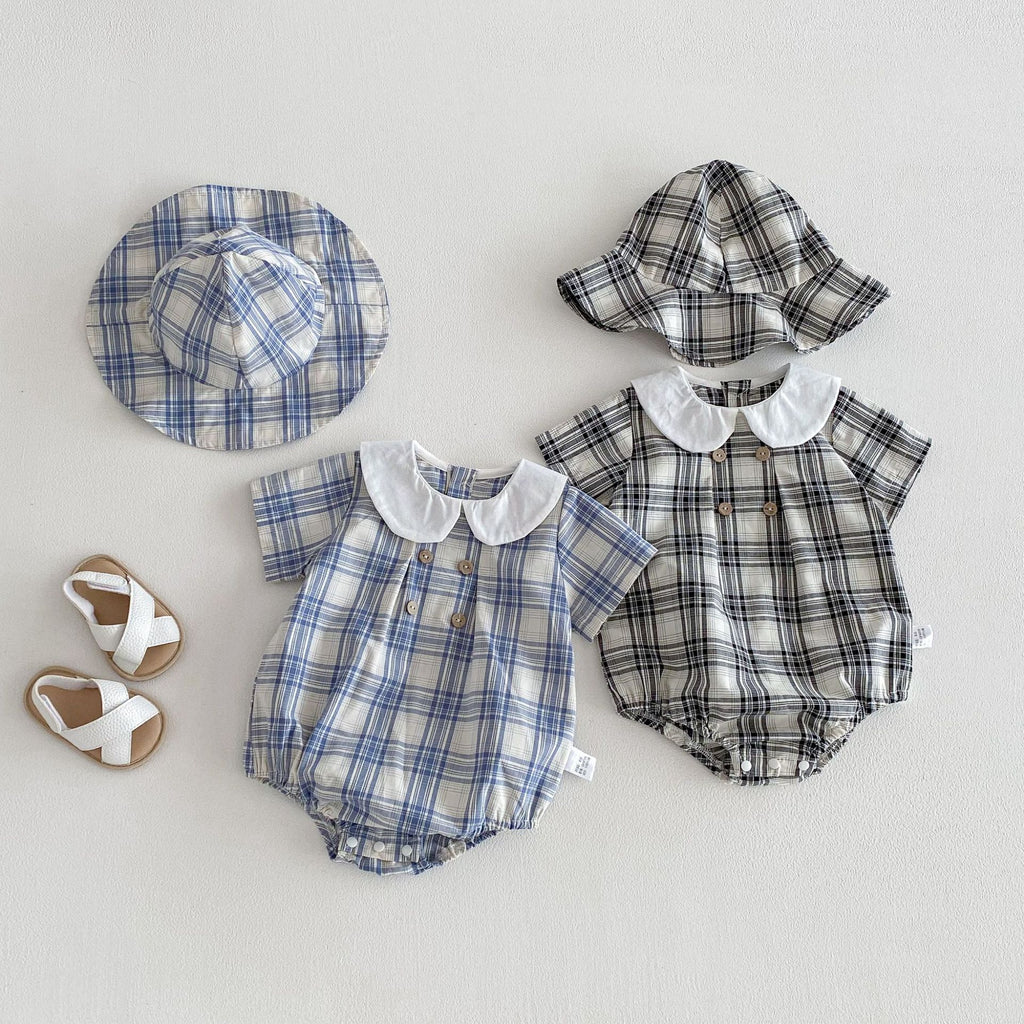 Bébé Onesie Rompeur à manches courtes Crawling costume avec un hood tendance